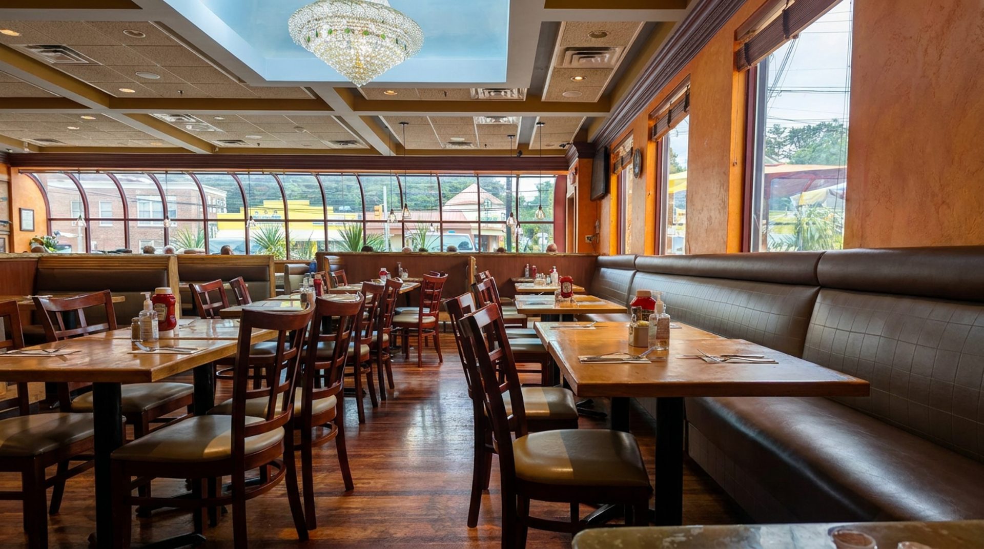 A classic glass-fronted diner
