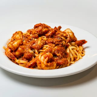 Pasta & Shrimp Santorini