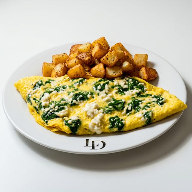 Spinach & Feta Omelette.